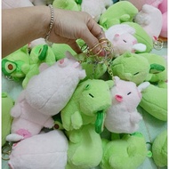 Capybara keychain - Avocado capybara keychain stuffed animal, nose-pulling capybara.