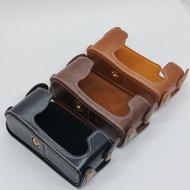 Protect Screen Camera Bag Case For Fujifilm X-E2 X-E1 XE2 XE1 Cover PU Leather Half Body Set With Bo