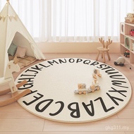 Bedroom Tent Children's Room Carpet Floor Mat Letter Round Carpet Children's Mat Reading Area Cartoo