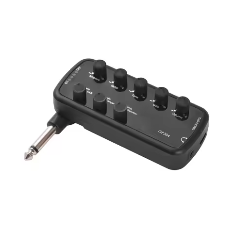 Guitar Amplifier Mini Guitar Effects Portable Headphone Amplifier Plug and Play for Electric Guitar 