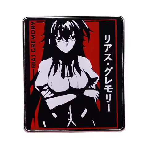 High School DxD Devil Rias Gremory Enamel Pin Metal Brooch Anime Girl Badge Jewelry Japanese Light N