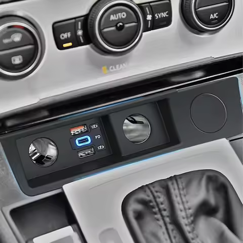 Car Charger for Volkswagen passat B6 B7 CC R36 fast Charge Cigarette Lighter Dual USB andType-C PD3.