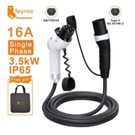 Feyree Portable EV Charger Cable  Type 2 Male Plug to GB/T Car Plug Electric Vehicle Cord 3.5/7/11/2