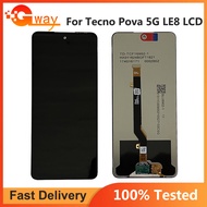 6.9 "LCD ทดสอบแล้วสำหรับ Tecno Pova 5G ชิ้นส่วนจอสัมผัสแอลซีดีของเครื่องแปลงดิจิทัล LE8สำหรับ Tecno 