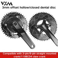 VXM road bike semi-enclosed chainring 110BCD aluminum alloy positive and negative chainring GXP3 nai