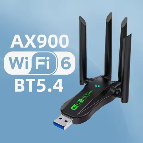 AX900 WiFi USB Adapter WiFi6 Bluetooth 5.4 Dual Band 2.4G+5.8Ghz 4 Antenna Dongle USB Wireless Card 