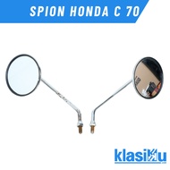 HONDA Round Rearview Mirror C70 c50 cb100 Right Set Kiri Short Handle C70HONDA