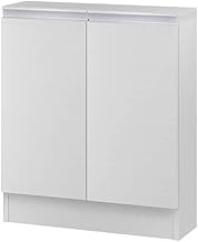 IWATSUKI Storage Shelf with Door to Order White Wood Width 18.7-47.2 inches (45-120 cm), Width 18.1 