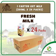 1 Carton (24x200ML) FARM FRESH UHT Fresh Milk Kurma Latte Yogurt Soy Almond Oat HJ A2 Lactose Tolera