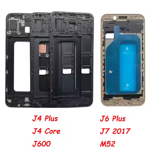 NEW LCD Frame Bezel For Samsung M51 M52 M31 J4 Core J6 Plus J400 J7 2017 Front Housing Middle Shell 