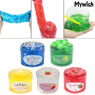 【mywish】70ml Fruit Slime Toy Various Soft Stretchy Non-sticky Cloud Crystal Stress Relief Vent Toys Colored