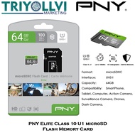 PNY Elite Class 10 U1 microSD Flash Memory Card 32GB / 64GB / 128GB