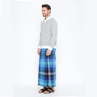 Sarung BHS Classic Gold Kombinasi Tikar Biru Muda