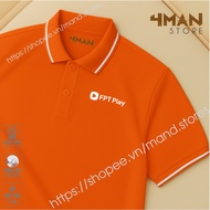 FPT Play Polo T-shirt - Premium CVC Crocodile T-shirt, Thick, Smooth, Cool, Anti-wrinkle - 4Man Stor