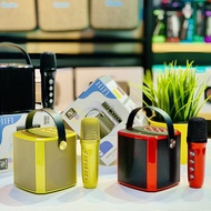 ลำโพงบลูทูธ YS-102 ขนาดเล็ก คาราโอเกะ ไมโครโฟนProfessional 1ตัว ปรับโทนเสียงได้ มีหูหิ้วพกพา*สินค้าพ