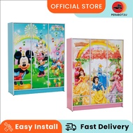 P2U 5FT Wonderland Cartoon Big Cabinet/Children Wardrobe/Almari Baju/Almari Baju Budak/Wardrobe