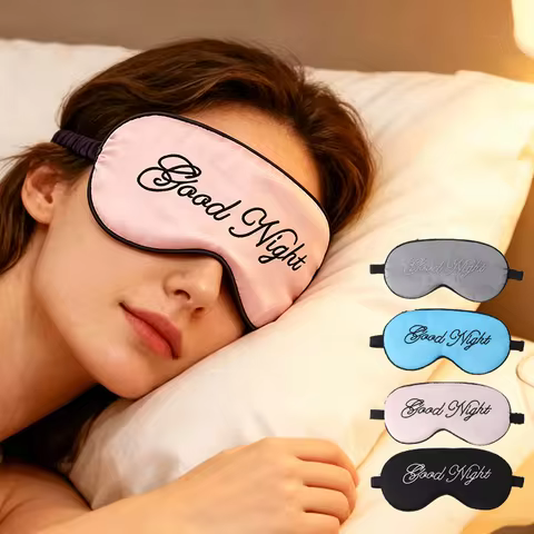 Sleep Mask Silky Eye Cover with Adjustable Straps for Sleeping Puffy Eyes Hood Shading Relief Gifts 