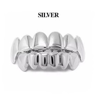 Teeth Grillz Hip-Hop Eropa Dan Amerika Grill Gigi Dekorasi Kawat Gigi Berlapis Emas Perak Halloween
