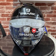 Shark Evo Jet Black Glossy Blank Modular Flip Up Shark Helmets