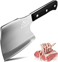 BLADESMITH Heavy Duty Meat Cleaver, Super Massive Bone Axe Cleaver, 2lbs -7mm Thickness - 7CR17MOV H