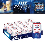 Kronenbourg 1664 Rose Wheat Beer Can 320ML (Pack of 24)