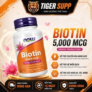 Now Foods Biotin 5000mcg - Vitamin B7 Capsules