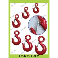 Crane Hoisting Steel Hook Lift Big Eye Hook with Latch Safety Hook
