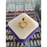 300% Genuine Gold love Pendant 6k Weight 0.960gr