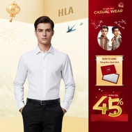 [PRESPLY CNY] HLA Men's Long Sleeve Shirt – Office Shirt, Soft & Breathable, Elegant