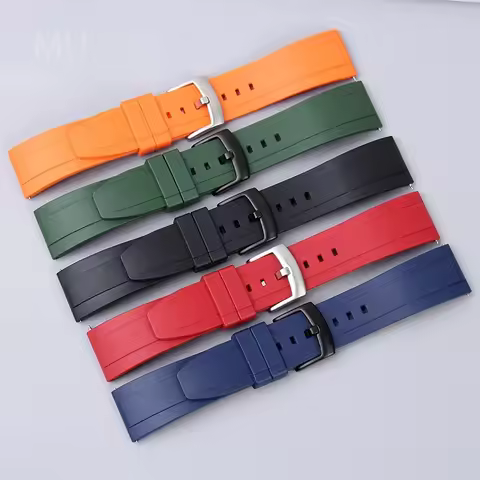 Chic Silicone Watchbands for IWC Longines Breitling Tudor Rolex Series Waterproof Breathable Quick R