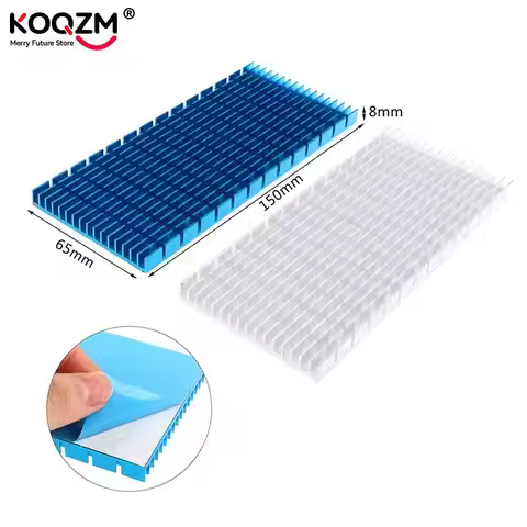 1Pc Radiator Fin 150*65*8MM Mobile Phone Cooling Heatsink Radiator Cutting Slot Aluminum Heatsink