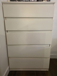 IKEA KULLEN 白色五層抽屜櫃 Chest of 5 Drawers in white