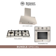 Bertazzoni Heritage 90cm 5-Burner Gas + Oven + Hood (P905LHERAX Hob + F609HEREKTAX Oven + KR110HER1ADC Hood)