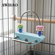 [AWHAO] Parrot Chewing Toy Boredom Relief Parrot Perch Toy Interactive Play Beaded Bird Perch for Sm
