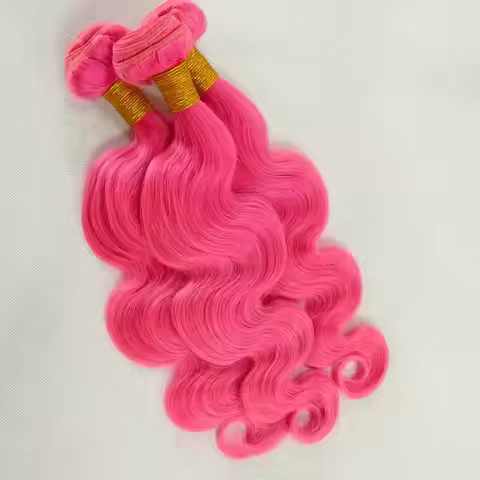 30 Inch Rose Pink Bundles Brazilian Body Wave Human Hair Weave Human Hair Extensions for Women Ombre
