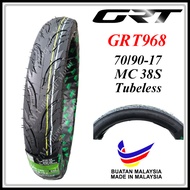 GRT 2024 NEW EDITION GRT968 TYRE 17 GECKO GRIP TAYAR 70 80/90-17 CUTTING RAIN GRIPPING SOFT COMPOUND