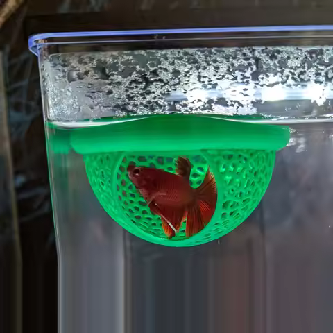 Floating Fish House Aquarium Shelter Arch Design Fish Hideout for Betta Guppy Goldfish Small Tank Po