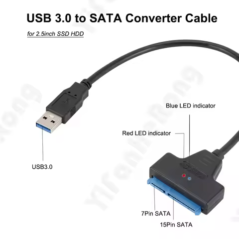 Hard Disk Adapter Cable 2.5 Inch USB 3.0 External Easy Drive Converter Cable Hard Drive HDD/SDD 22 P