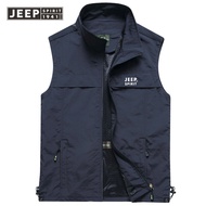 JEEP SPIRIT 1941 ESTD elf vest mens outdoor vest leisure spring and autumn partial middle-aged and e