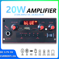 Bluetooth Amplifier Board 2x10W Stereo MP3 FM USB TF AUX Karaoke Decoder With Mic Input Echo Type C 