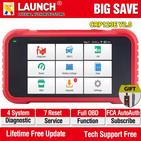 2025 New Lauch X431 CRP123E V2.0 OBD2 Automotive scanner 4 System Car diagnosis Oil ETC SAS Reset CR