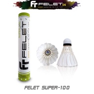 FELET Shuttlecock SUPER - 100 (Moderate) - 100% Original by FLEET