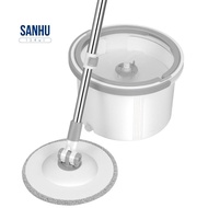 Magic Spin Cleaning System,360 Spin Mop &amp; Bucket Floor Mopping System Included Handle with 4 Microfiber Mop Heads