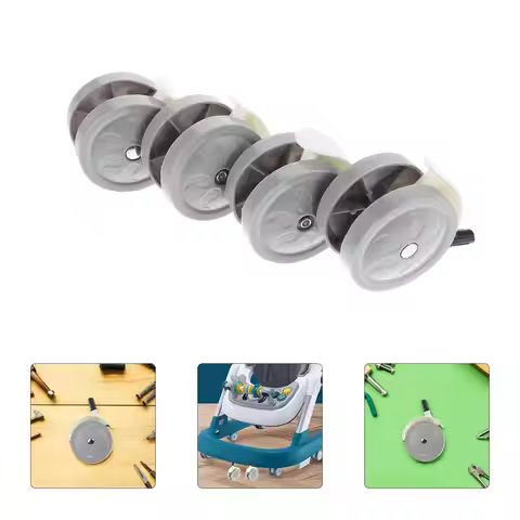 4Pcs Baby Walker Replacement Wheels Casters 3.81x2.75 Easy Install Universal Stroller Accessories No