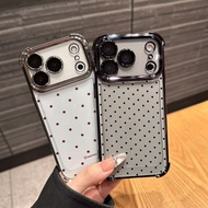 Polka Dots Plating Phone Case For OPPO A2 A3 A5 A6 Pro A3X A5X A6X A6C A98 A79 A97 A52 A18 A38 A60 F