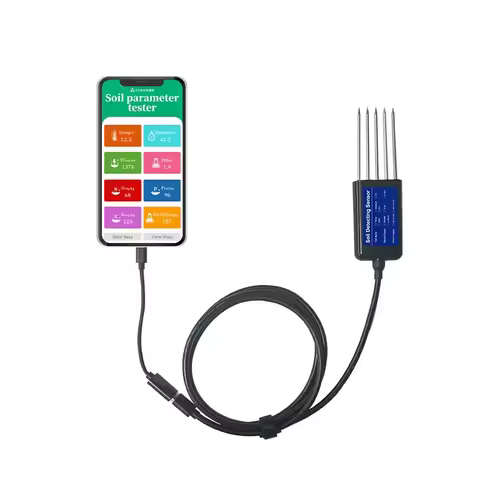 Smart Farming Digital Soil NPK EC PH Plant Hygrometer Moisture Probe Meter Sensor Connecting Mobile