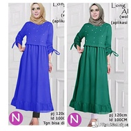 cn 6750 long tunic jamilah dress tunik kemeja hijab modis simple