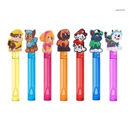 【SUIT*】 Pack Of 7 Kids Safe Bubble Wands with Cartoon Dog Theme Design Colorful Bubble Blower Stick 