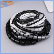 MCHY> 2m Cable Organizer Flexible Spiral Cable Wire Protectorputer Cord Protective Tube Clip Organiz
