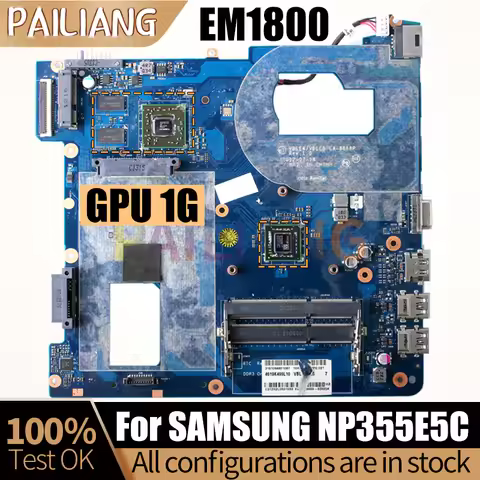 For SAMSUNG NP355E5C Laptop Mainboard LA-8868P BA59-03420A EM1800 216-080924 1G BA59-03420A Notebook